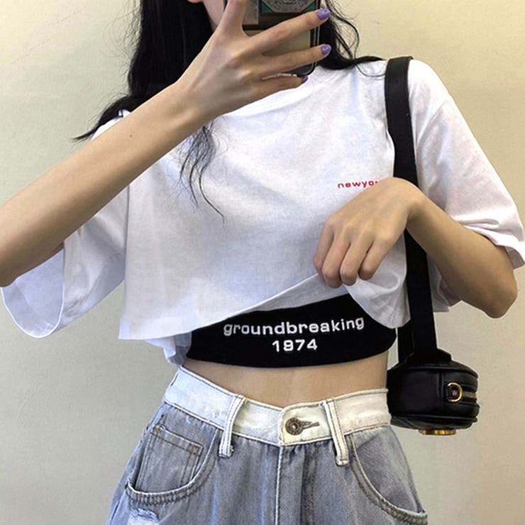 Miniministore ヘソ出しtシャツ タンクトップ 韓国 トップス