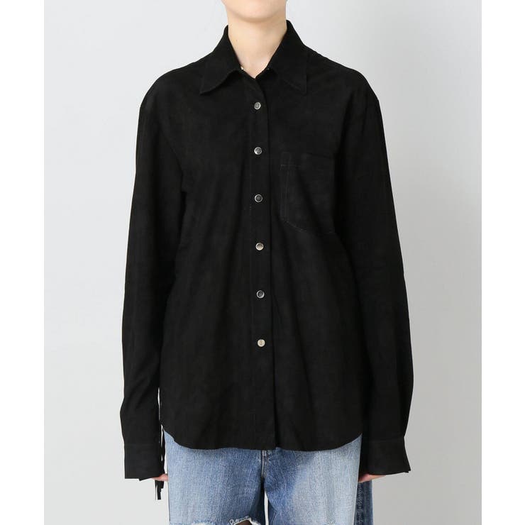 【10％OFFクーポン！7/26(日)1:59まで】B.C STOCK ◇ALMAZSUEDEFRINGIシャツ トップス