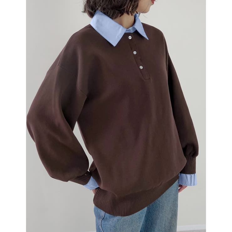 Re:EDIT シャツ襟付きポロスポンジニットトップス トップス shoplistselect-10423694 SHOPLIST サンプル画像3
