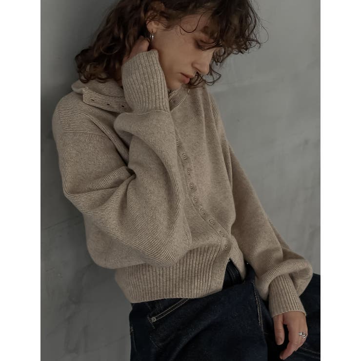 Re:EDIT [2025AW COLLECTION]ミックスニットハイネックカーディガン トップス shoplistselect-10423676 SHOPLIST サンプル画像2