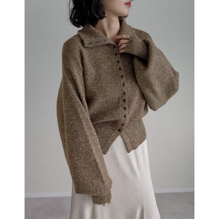 Re:EDIT [2025AW COLLECTION]ミックスニットハイネックカーディガン トップス shoplistselect-10423676 SHOPLIST サンプル画像3
