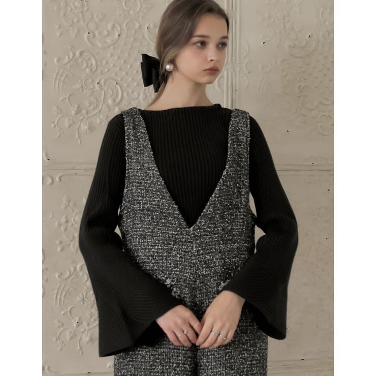 Re:EDIT [MEISM by Re:EDIT][2025AW COLLECTION]フィッシュスリーブリブニットトップス トップス shoplistselect-10423671 SHOPLIST サンプル画像3