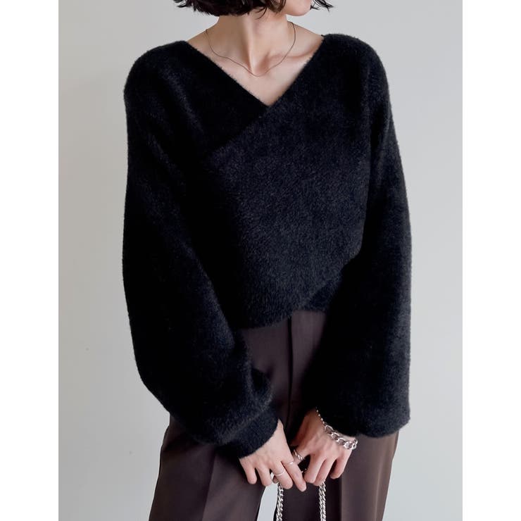 Re:EDIT シャギーカシュクールニットプルオーバー トップス shoplistselect-10423663 SHOPLIST サンプル画像3
