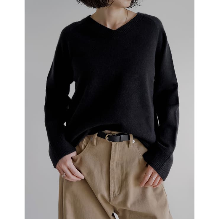 Re:EDIT [2025AW COLLECTION]アルパカタッチVネックニットプルオーバー トップス shoplistselect-10423673 SHOPLIST サンプル画像2