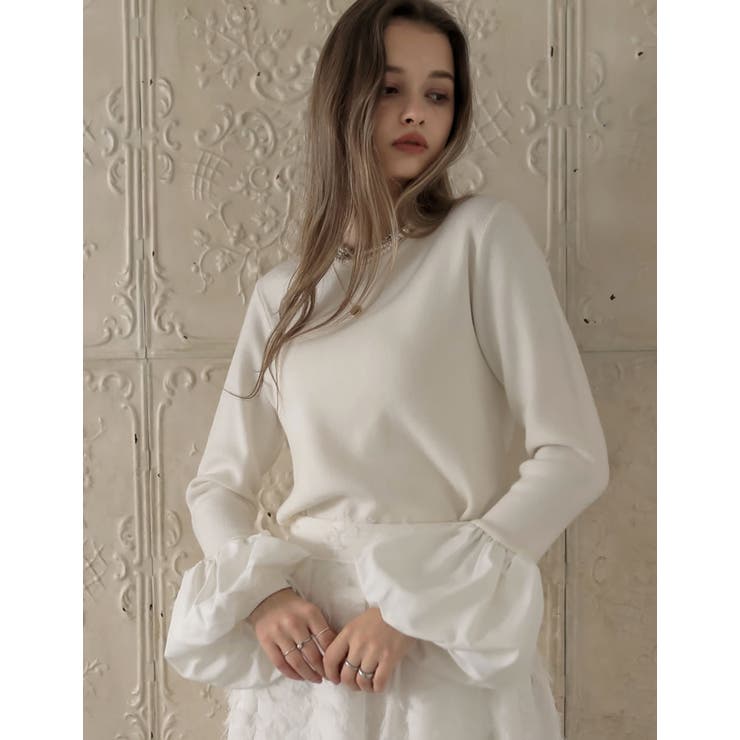Re:EDIT [MEISM by Re:EDIT][2025AW COLLECTION]バルーンスリーブクルーネックニットトップス トップス shoplistselect-10423674 SHOPLIST サンプル画像3