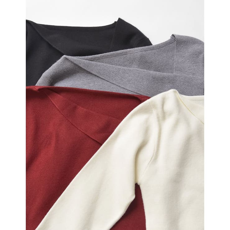 Re:EDIT アシンメトリーネックニットトップス トップス shoplistselect-10423660 SHOPLIST サンプル画像2