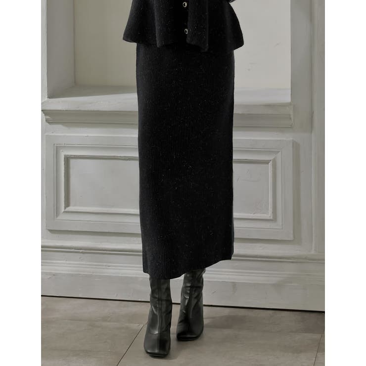 Re:EDIT [MEISM by Re:EDIT][2025AW COLLECTION][低身長サイズ有]畦編みラメニットナロースカート スカート shoplistselect-10423697 SHOPLIST サンプル画像3