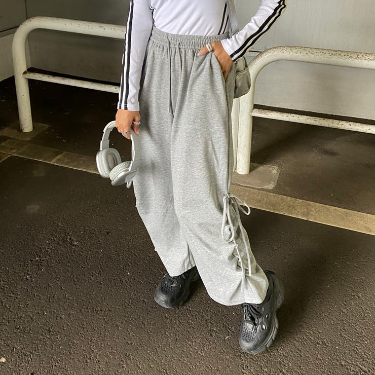 non-hedge サイドリボンワイドパンツ パンツ・ズボン