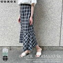 GORGE チェックマーメイドスカート スカート
