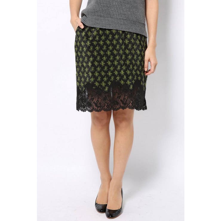 【10％OFFクーポン！11/27(木)1:59まで】B.C STOCK GOLDHAWKプチフラワーレーススカート スカート