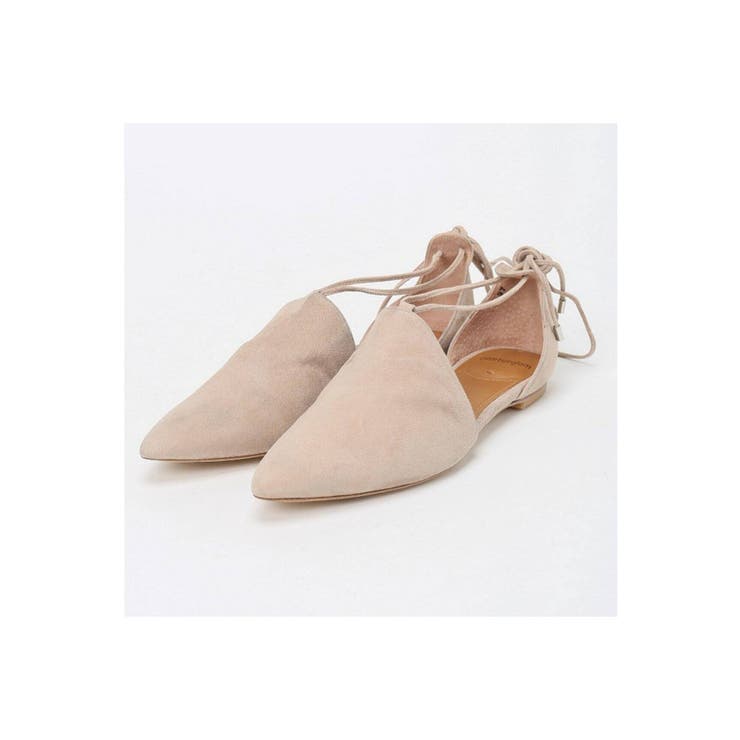 【10％OFFクーポン！11/27(木)1:59まで】B.C STOCK ＜IENA＞ quartierglam ポインテッドレースアップフラットシューズ◆ シューズ・靴