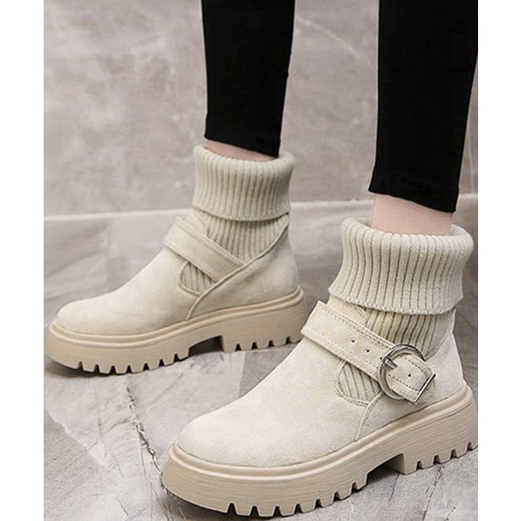 SUNSHINE CLOSET ソックス風ショートブーツ厚底 レディース シューズ・靴