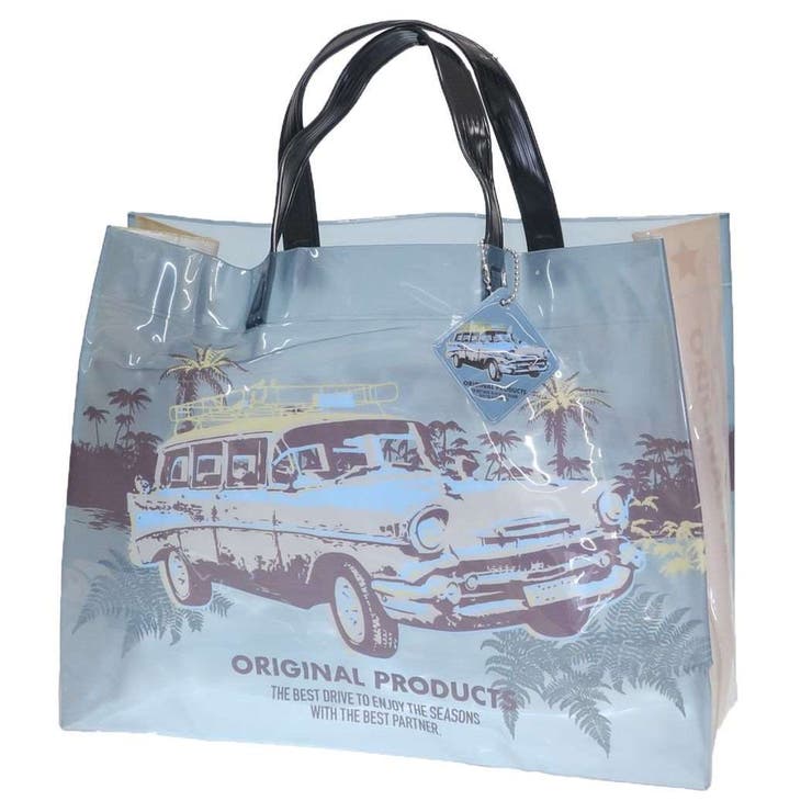 cinemacollection【KIDS】 プールバッグ マチアリトートバッグ 角型 クラシックカー 高波クリエイト ビーチバッグ 海プール サマーレジャー用品 男の子 グッズ 水着