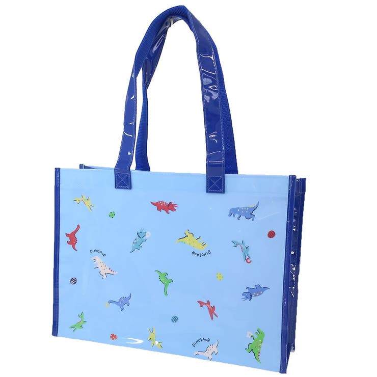 cinemacollection【KIDS】 プールバッグ トートビーチバッグ ブルーダイナソー 恐竜 ニシオ 海プール サマーレジャー用品 男の子 グッズ 水着