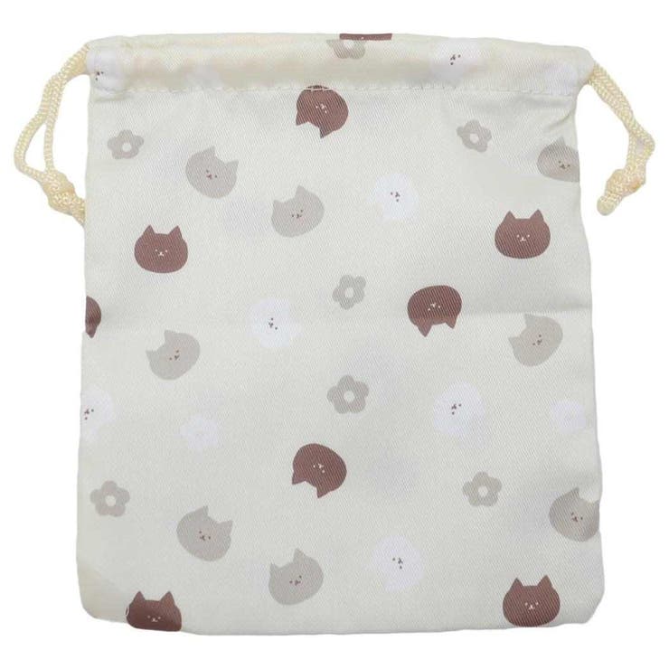 cinemacollection【KIDS】 きんちゃく袋 きんちゃくポーチ 巾着S ねこ 新入学 猫 ミントイン 新学期準..