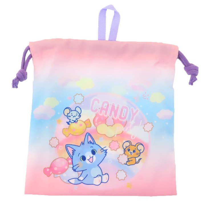 cinemacollection【KIDS】 トムとジェリー 巾着袋 巾着S キャンディパーティー 新入学 ワーナーブラザース 丸眞 トラベルポーチ 小物入れ 子供 小学生 キャラクター グッズ 浴衣・着物