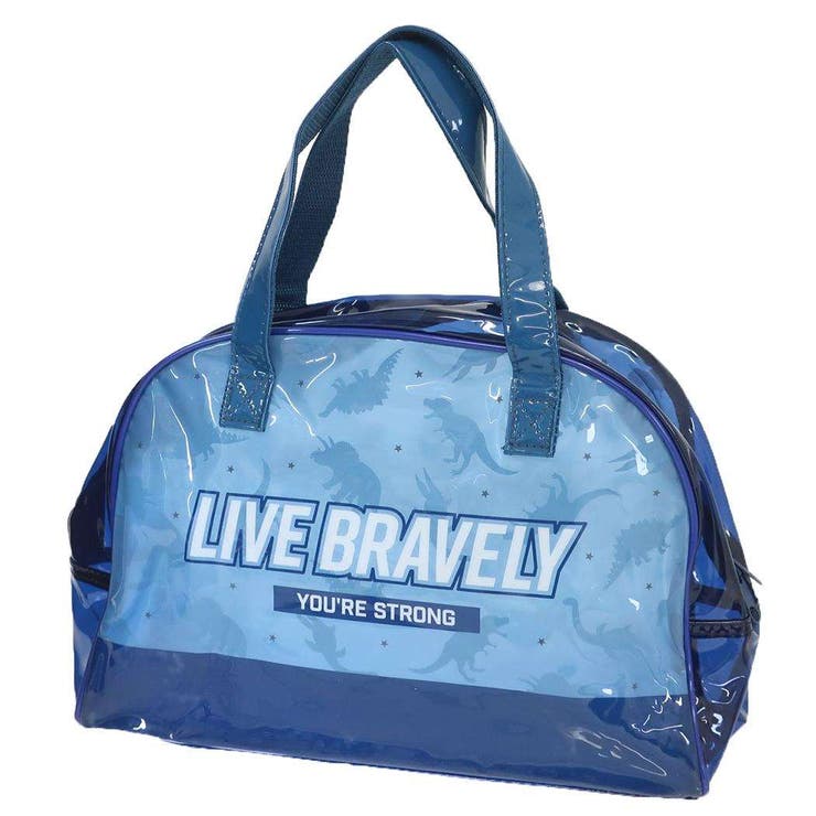 cinemacollection【KIDS】 プールバッグ ボストンバッグ 恐竜ライトBL 粧美堂 海プール レジャーバッグ 男の子 アウトドア グッズ 水着