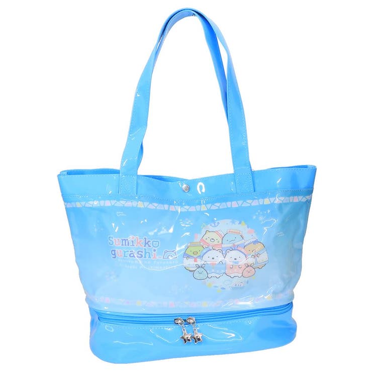 【10％OFFクーポン！1/29(木)1:59まで】cinemacollection【KIDS】 すみっコぐらし プールバッグ ポケット付きビニールトート 2層式 サンエックス ケイカンパニー ビーチバッグ 海プール レジャー用品 女の子 キャラクター