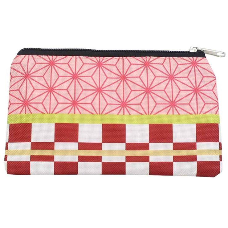 cinemacollection【KIDS】 平ポーチ 和風 フラット ポーチ 麻の葉 ミントイン コスメポーチ 化粧ポーチ..