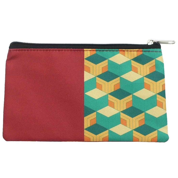 cinemacollection【KIDS】 平ポーチ 和風 フラット ポーチ 亀甲 ミントイン コスメポーチ 化粧ポーチ ..