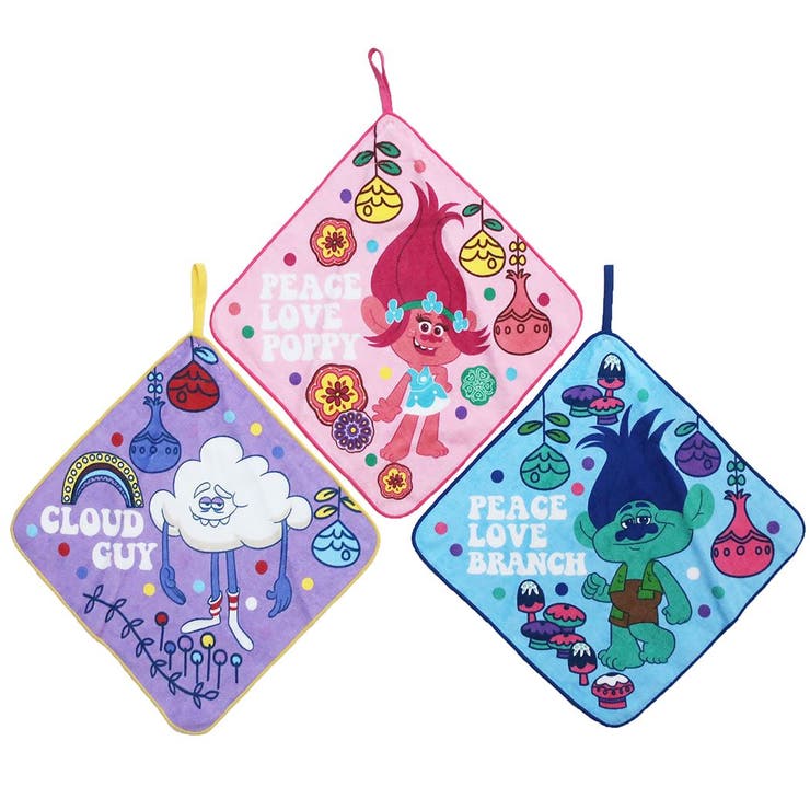 【10％OFFクーポン！12/11(木)1:59まで】cinemacollection【KIDS】 トロールズ ループタオル 3枚組 ル..