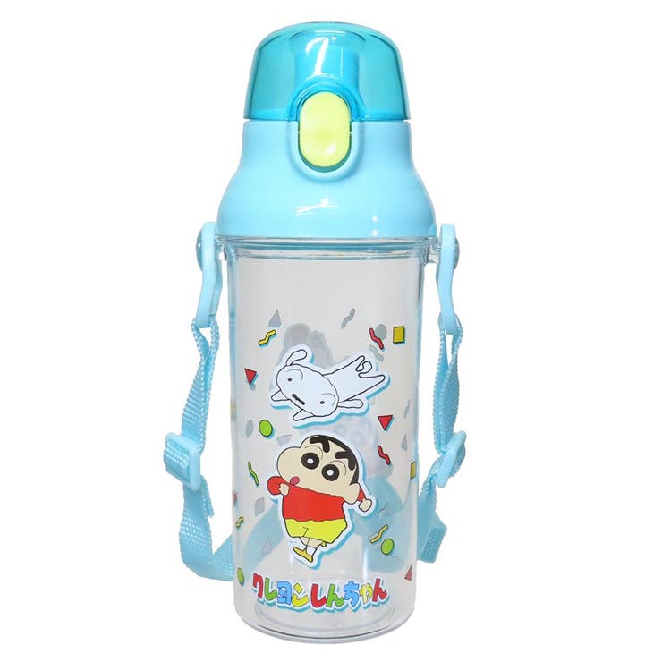 【10％OFFクーポン！3/26(木)1:59まで】cinemacollection【KIDS】 クレヨンしんちゃん 水筒 食洗機対応直飲みプラ製ワンタッチクリアボトル 480ml スケーター 子供 遠足 アニメキャラクター グッズ 食器・キッチン用品