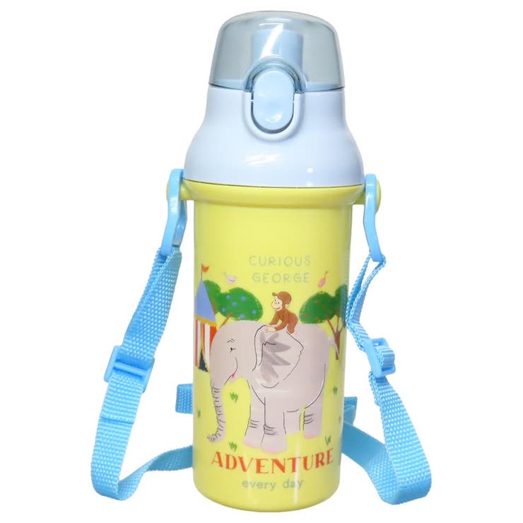 【10％OFFクーポン！5/7(木)9:59まで】cinemacollection【KIDS】 おさるのジョージ 水筒 抗菌食洗器対応直飲プラワンタッチボトル 480ml ZOO スケーター 子供 遠足 絵本キャラクター グッズ 食器・キッチン用品ci