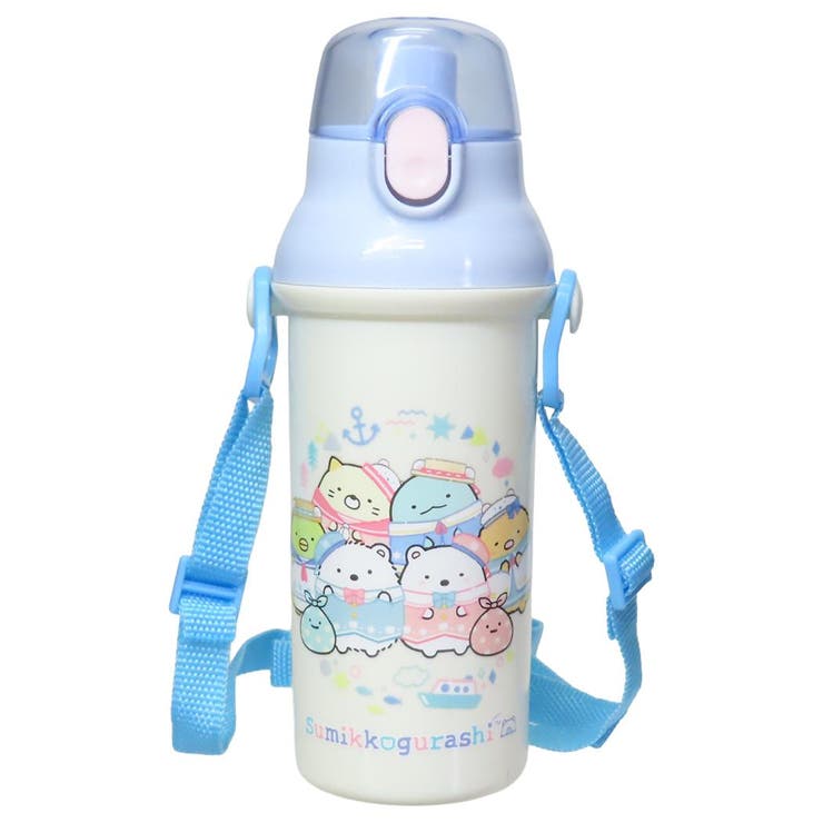 【10％OFFクーポン！5/7(木)9:59まで】cinemacollection【KIDS】 すみっコぐらし 水筒 抗菌食洗器対応直飲プラワンタッチボトル 480ml しろくまのふるさと サンエックス スケーター 子供 遠足 キャラクター グッズ 食