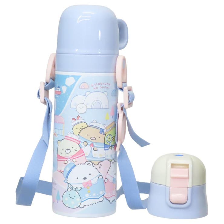 【10％OFFクーポン！3/26(木)1:59まで】cinemacollection【KIDS】 すみっコぐらし 保温保冷水筒 超軽量コンパクト2WAYステンレスボトル しろくまのふるさと サンエックス スケーター 子供 遠足 キャラクター グッズ 食器