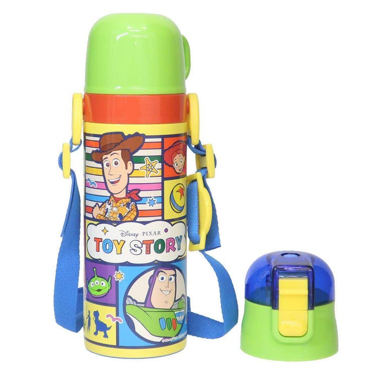 【10％OFFクーポン！3/26(木)1:59まで】cinemacollection【KIDS】 トイストーリー 保冷水筒 超軽量コンパクト2WAYステンレスボトル 直飲み470ml コップ飲み430ml 25 ディズニー スケーター 子供 遠足 キャラ