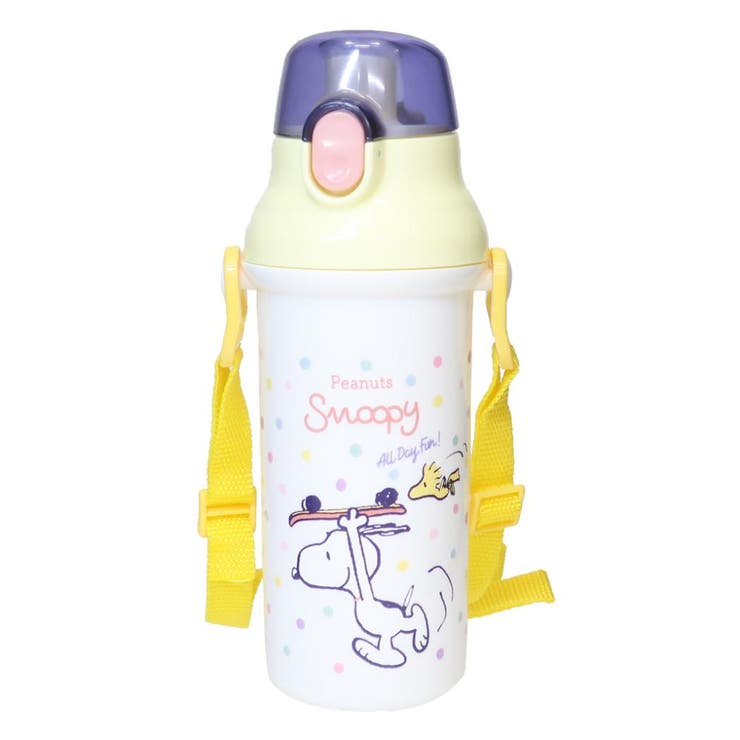 cinemacollection【KIDS】 スヌーピー 水筒 抗菌食洗機対応直飲みプラワンタッチボトル 480ml スケートボード ピーナッツ スケーター 子供 遠足 ピクニック キャラクター グッズ 食器・キッチン用品