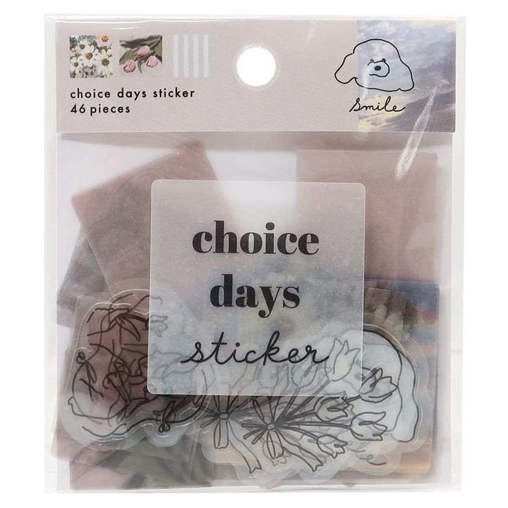 cinemacollection【KIDS】 フレークシール チョイスデイズ ステッカー グレー クラックス プチギフト DECOシール 女の子向け かわいい ...