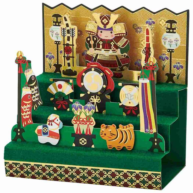 【10％OFFクーポン！11/27(木)1:59まで】cinemacollection【KIDS】 グリーティングカード タンゴ JTG 11-5 立体レーザーカットカード 端午の節句 フェルト武者人形飾り サンリオ 子供 男の子 メッセージカード グッ