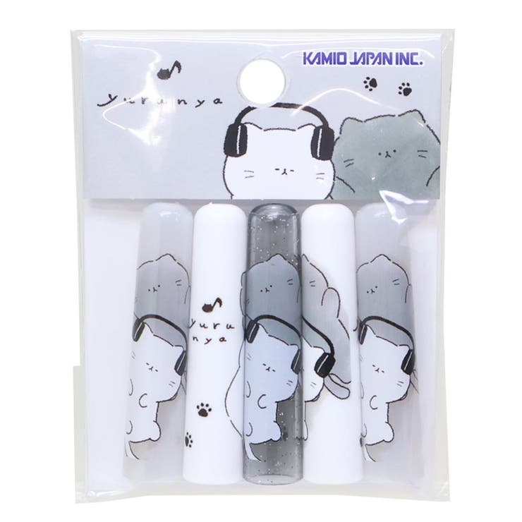 【10％OFFクーポン！2/10(火)1:59まで】cinemacollection【KIDS】 ゆるにゃー 鉛筆キャップ えんぴつカバー5本セット music カミオジャパン 新学期準備文具 女の子 かわいい グッズ 文房具