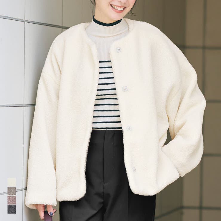 【20％OFFクーポン！11/9 (日)限定】coca ボアブルゾン アウター(コート・ジャケットなど)のサムネイル