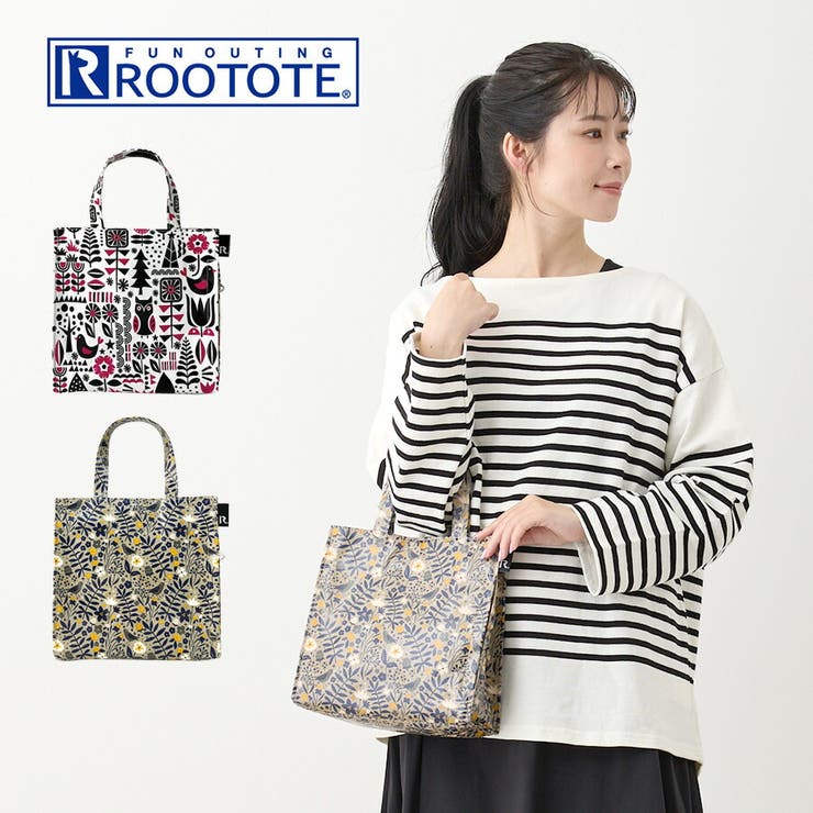 【10％OFFクーポン！11/27(木)1:59まで】Tasche Jack 【ROOTOTE】 1307 EU.スクエア.クレールーD トートバッグ かわいい 小さめ 通勤 自立 レディース 軽量 おしゃれ シンプル カジュアル プレゼント シーズナル