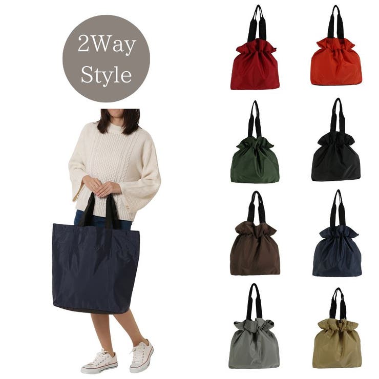 【10％OFFクーポン！11/27(木)1:59まで】Tasche Jack 【優美社】 3006 巾着エコバッグ 手持ち お買い物 日常使い 普段使い シンプル おしゃれ かわいい 便利 使いやすい レディース プレゼント ギフト ブラック バッグ・鞄