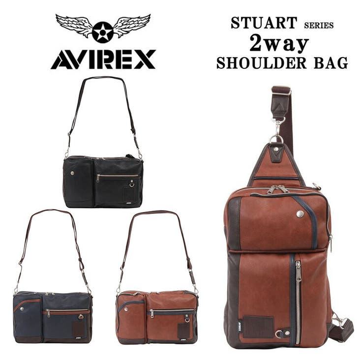 【10％OFFクーポン！11/27(木)1:59まで】Tasche Jack AVIREX ax5004 スチュアート 2WAYショルダー 斜め..
