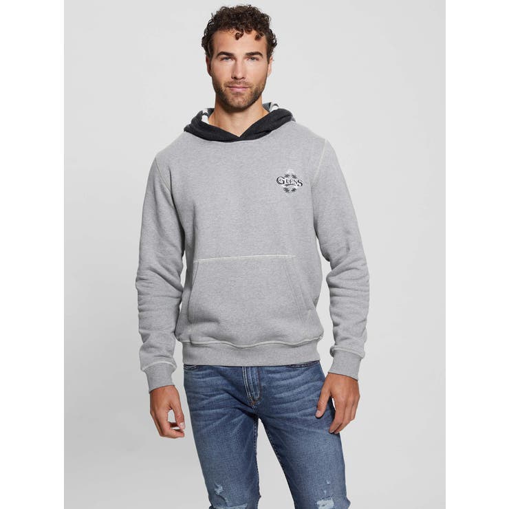 GUESS【MEN】 [GUESS] CONTRAST Hoodie Sweatshirt パーカー トップス