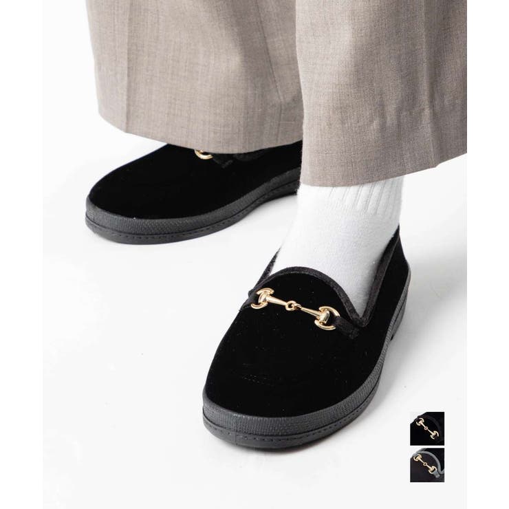 U-STREAM  ジャヴァフレックス JAVERFLEX VELOUR BIT LOAFER ベロア ビットローファー 25-39516 ローファー レディース シューズ シューズ・靴