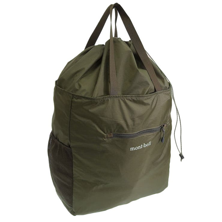 【10％OFFクーポン！11/27(木)1:59まで】Riverall mont-bell モンベル バッグ メンズ レディース トートバッグ エコバッグ ダークグリーン ポケッタブル ライトトート L Pocketable Light Tote L 1