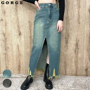 GORGE ダメージデニムロングスカート スカート