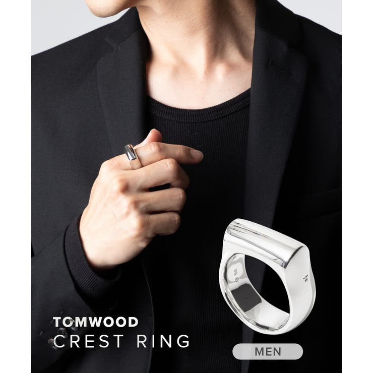 U-STREAM トムウッド TOM WOOD Crest Ring(M) R74HCRNA01S925-M / 101220M メンズ アクセサリー リング クレスト タイドコレクション Tide 指輪 スターリング シルバー925 Sterling