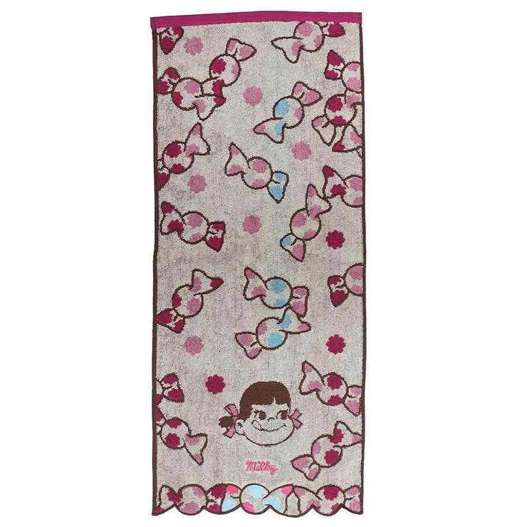 【10％OFFクーポン！2/10(火)1:59まで】cinemacollection 不二家のペコちゃん フェイスタオル 抗菌防臭 ジャガード ロングタオル キャンディいっぱい 丸眞 プレゼント キャラクター グッズ シネマコレクション バス・トイレ・掃