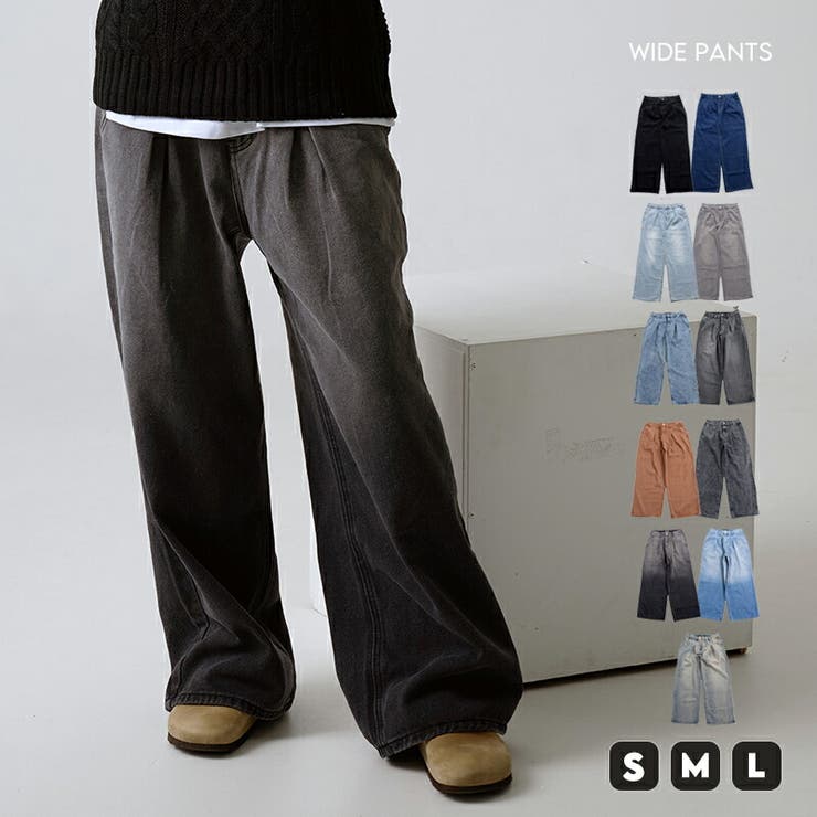 【10％OFFクーポン！11/27(木)1:59まで】DAESE TOKYO DAESE SELECT デセセレクト デニムワイドパンツ/全9色 韓国ファッション ジーンズジーパン Gパン 大きいサイズ ワイドパンツ ワイドデニム バギーパンツ 太め ゆ