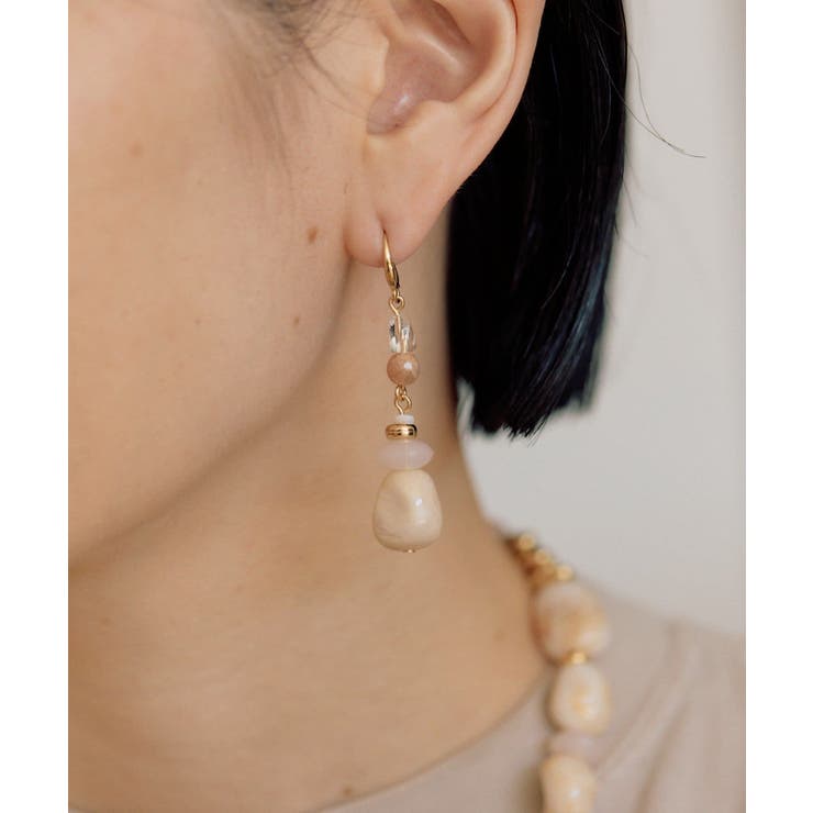 【10％OFFクーポン！12/11(木)1:59まで】PAL GROUP OUTLET 【ear PAPILLONNER】あいまいマーブルピアス アクセサリー