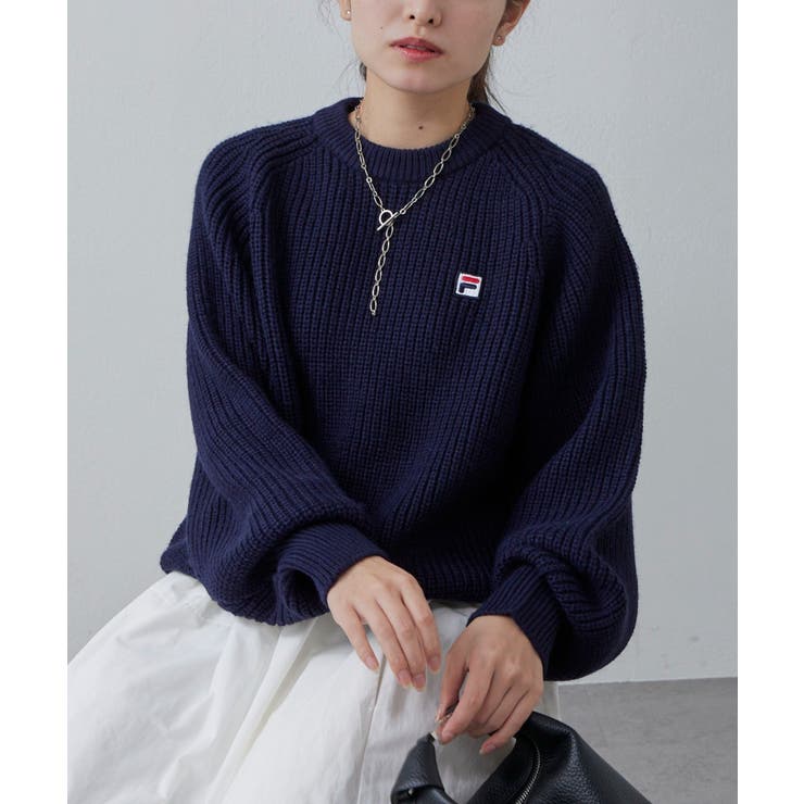 PAL GROUP OUTLET 【Lui's】FILA high neck cropped knit トップス