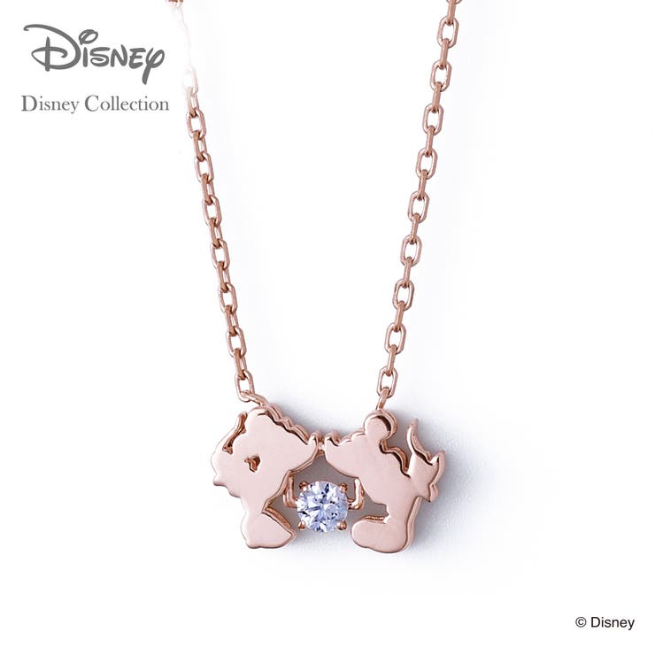 THE KISS 【ディズニーコレクション】 ディズニー / ネックレス / ミッキーマウス & ミニーマウス / THEKISSネックレス・ペンダント シルバー （ レディース ） DI-SN1404CB クリスマス ギフト アクセサリー