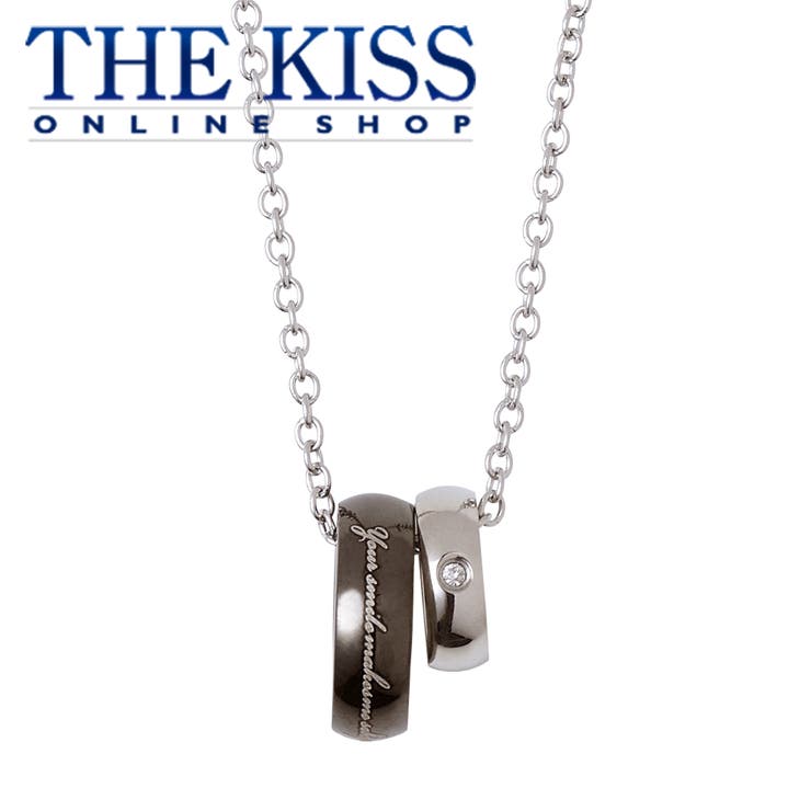 THE KISS THE KISS 公式サイト ステンレス ペアネックレス （メンズ 単品） ペアアクセサリー カップル に 人気 のジュエリーブランド THEKISS ペア ネックレス・ペンダント 記念日 プレゼント TPD1005BKDM ザキス