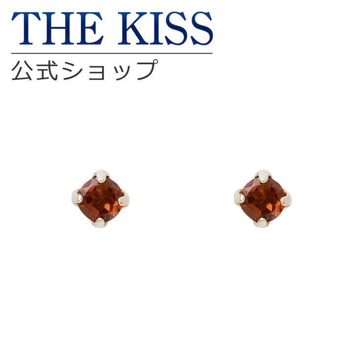 【10％OFFクーポン！2/10(火)1:59まで】THE KISS 【ラッピング無料】THE KISS 公式ショップ K10 ピンクゴールド ピアス 誕生石 ガーネット ピアス レディースジュエリー・アクセサリー ジュエリーブランド THEKISS レ